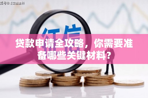 阜沙贷款申请全攻略，你需要准备哪些关键材料？