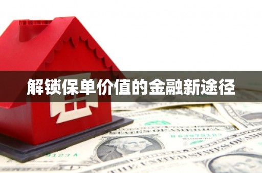 阜沙解锁保单价值的金融新途径