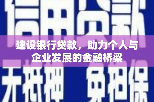 阜沙建设银行贷款，助力个人与企业发展的金融桥梁