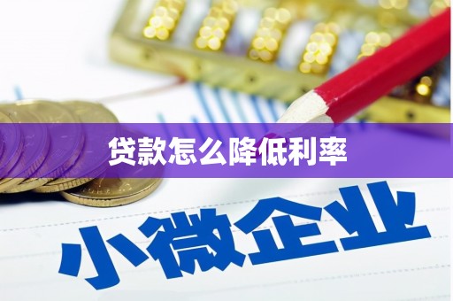 阜沙贷款怎么降低利率