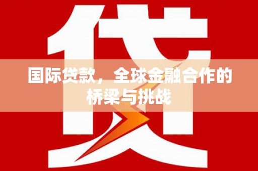 阜沙国际贷款，全球金融合作的桥梁与挑战