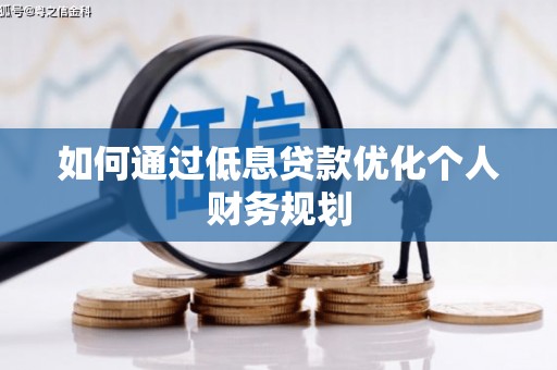 阜沙如何通过低息贷款优化个人财务规划