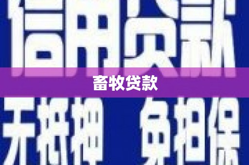 阜沙畜牧贷款