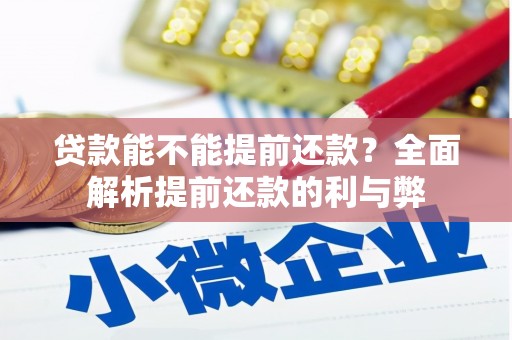 阜沙贷款能不能提前还款？全面解析提前还款的利与弊