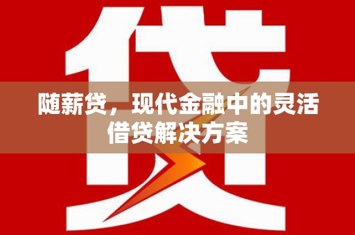 阜沙随薪贷，现代金融中的灵活借贷解决方案