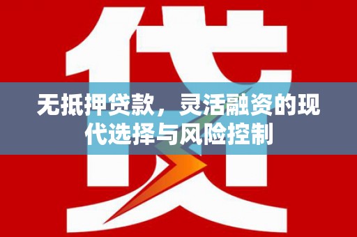 阜沙无抵押贷款，灵活融资的现代选择与风险控制