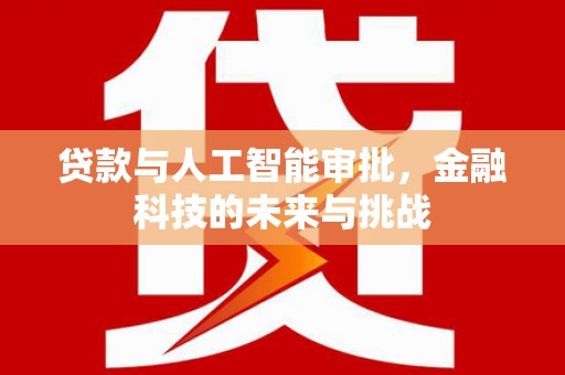 阜沙贷款与人工智能审批，金融科技的未来与挑战