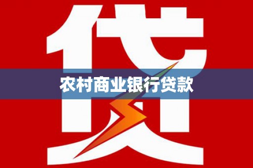 阜沙农村商业银行贷款
