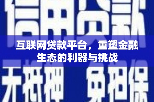 阜沙互联网贷款平台，重塑金融生态的利器与挑战