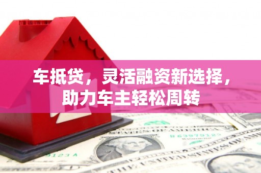 阜沙车抵贷，灵活融资新选择，助力车主轻松周转