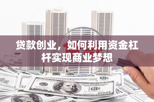阜沙贷款创业，如何利用资金杠杆实现商业梦想