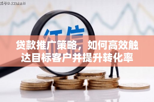 阜沙贷款推广策略，如何高效触达目标客户并提升转化率