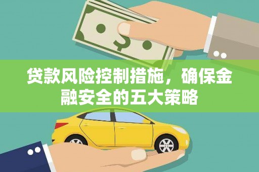 阜沙贷款风险控制措施，确保金融安全的五大策略