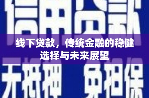 阜沙线下贷款，传统金融的稳健选择与未来展望