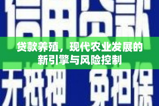 阜沙贷款养殖，现代农业发展的新引擎与风险控制