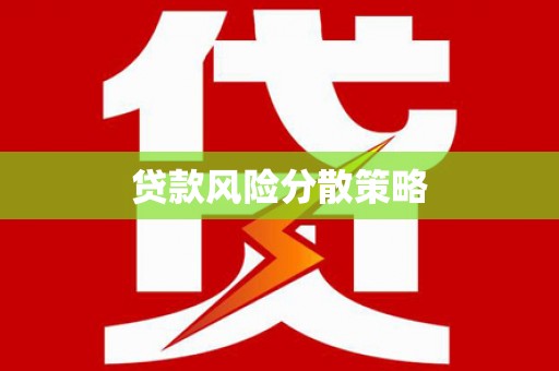 阜沙贷款风险分散策略