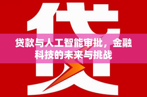 阜沙贷款与人工智能审批，金融科技的未来与挑战