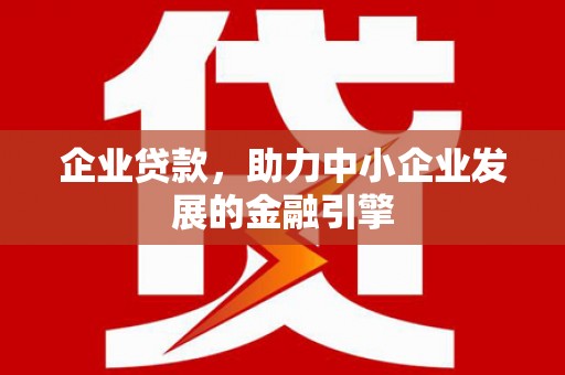 阜沙企业贷款，助力中小企业发展的金融引擎