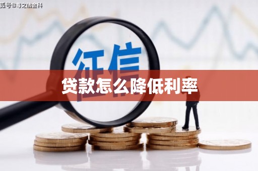 阜沙贷款怎么降低利率