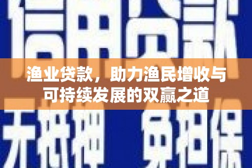 阜沙渔业贷款，助力渔民增收与可持续发展的双赢之道