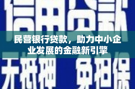 阜沙民营银行贷款，助力中小企业发展的金融新引擎