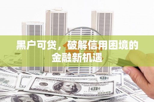 阜沙黑户可贷，破解信用困境的金融新机遇