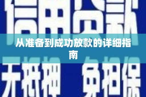 阜沙从准备到成功放款的详细指南
