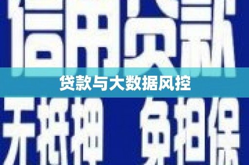 阜沙贷款与大数据风控
